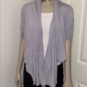 Grey Top with Crochet Back